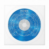 Диск CD-R MIREX, 700 Мб, 48x, бумажный конверт, 1 штука, UL120051A8C