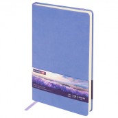 Скетчбук, слоновая кость 140 г/м2 130х210 мм, 80 л., КОЖЗАМ, резинка, BRAUBERG ART CLASSIC, пастель сиреневый, 116879