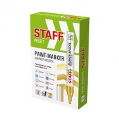 Маркер-краска лаковый (paint marker) 2-4 мм, ЗОЛОТИСТЫЙ, НИТРО-ОСНОВА, STAFF PROFIT, для любых поверхностей, 152579