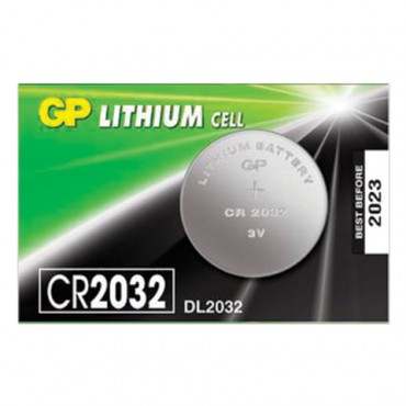 Батарейка GP Lithium, CR2032, литиевая, 1 шт., в блистере (отрывной блок), CR2032-7C5, CR2032-7CR5