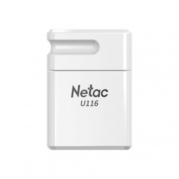 Флеш-диск 32 GB NETAC U116, USB 2.0, белый, NT03U116N-032G-20WH