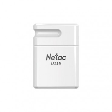 Флеш-диск 64 GB NETAC U116, USB 2.0, белый, NT03U116N-064G-20WH